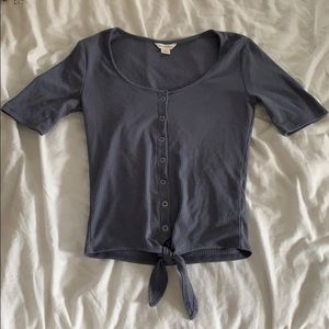 Button down tie cute top